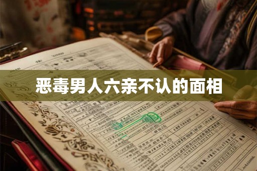 恶毒男人六亲不认的面相