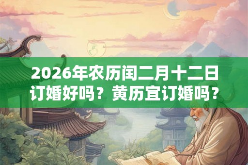 2026年农历闰二月十二日订婚好吗？黄历宜订婚吗？