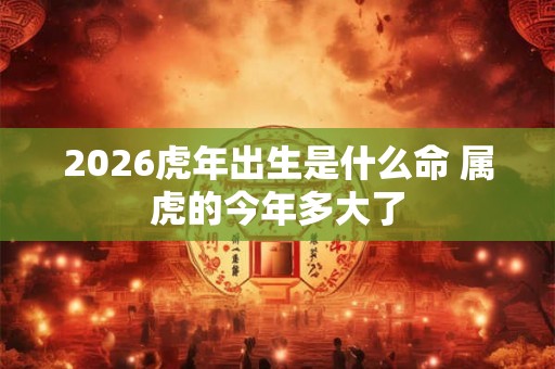 2026虎年出生是什么命 属虎的今年多大了