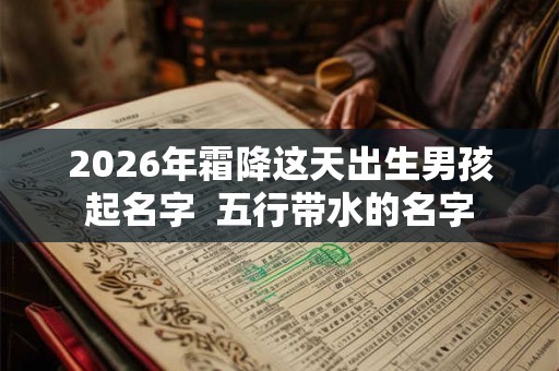 2026年霜降这天出生男孩起名字 五行带水的名字 2026年霜降这天出生男孩起名字 五行带水的名字