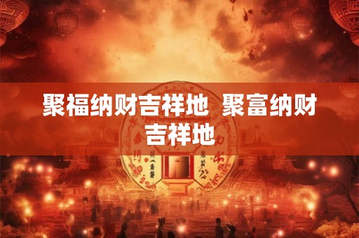 聚福纳财吉祥地  聚富纳财吉祥地