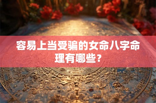 容易上当受骗的女命八字命理有哪些？