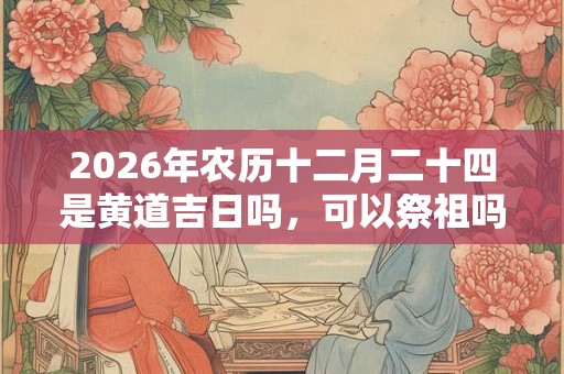 2026年农历十二月二十四是黄道吉日吗，可以祭祖吗？
