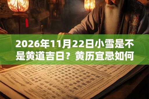2026年11月22日小雪是不是黄道吉日?黄历宜忌如何? 2026年11月22日小雪是不是黄道吉日?黄历宜忌如何?