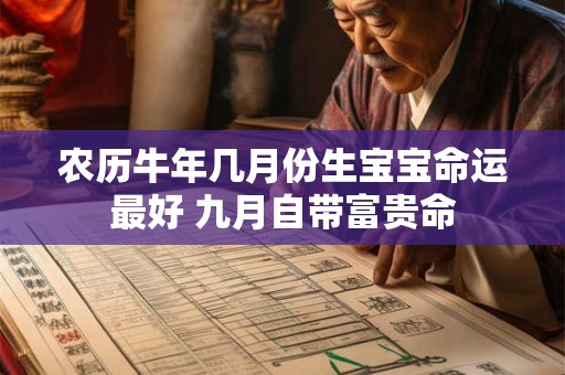 农历牛年几月份生宝宝命运最好 九月自带富贵命 农历牛年几月份生宝宝命运最好 九月自带富贵命