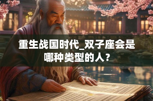 重生战国时代_双子座会是哪种类型的人？