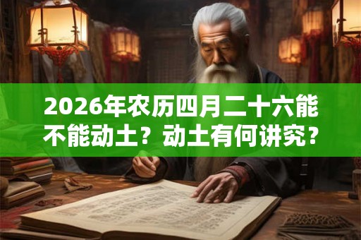 2026年农历四月二十六能不能动土？动土有何讲究？