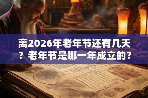 离2026年老年节还有几天？老年节是哪一年成立的？