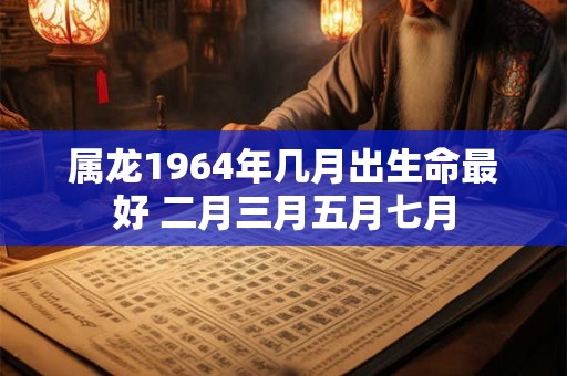 属龙1964年几月出生命最好 二月三月五月七月