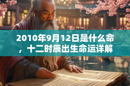 2010年9月12日是什么命，十二时辰出生命运详解
