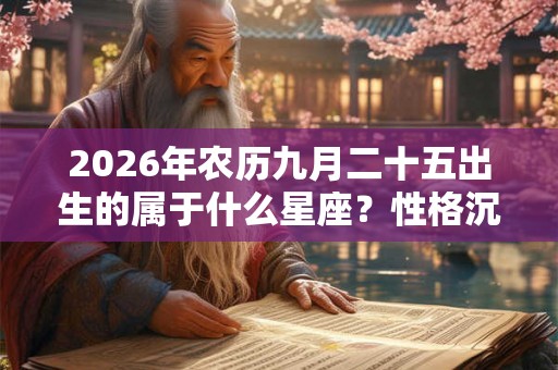 2026年农历九月二十五出生的属于什么星座?性格沉默? 2026年农历九月二十五出生的属于什么星座?性格沉默?