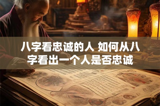 八字看忠诚的人 如何从八字看出一个人是否忠诚