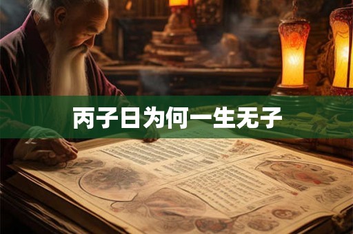 丙子日为何一生无子 丙子日为何一生无子