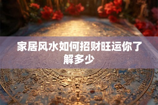 家居风水如何招财旺运你了解多少
