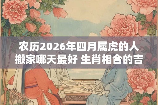 农历2026年四月属虎的人搬家哪天最好 生肖相合的吉日