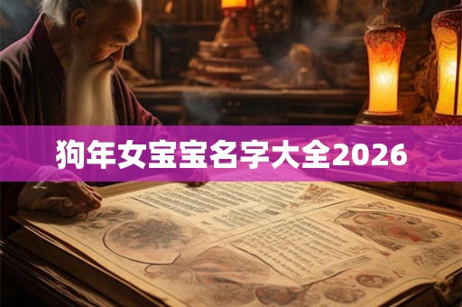 狗年女宝宝名字大全2026