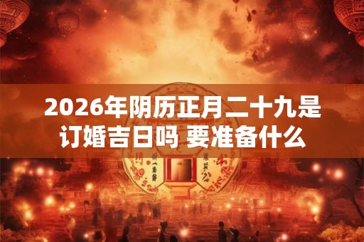 2026年阴历正月二十九是订婚吉日吗 要准备什么 2026年阴历正月二十九是订婚吉日吗 要准备什么