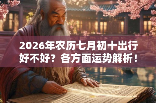 2026年农历七月初十出行好不好？各方面运势解析！