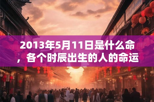 2013年5月11日是什么命,各个时辰出生的人的命运 2013年5月11日是什么命,各个时辰出生的人的命运
