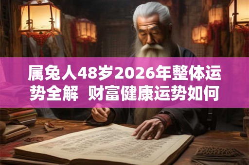 属兔人48岁2026年整体运势全解  财富健康运势如何