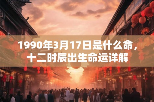 1990年3月17日是什么命，十二时辰出生命运详解