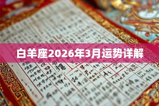 白羊座2026年3月运势详解