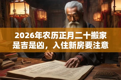 2026年农历正月二十搬家是吉是凶，入住新房要注意什么？