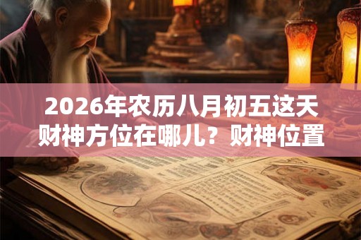 2026年农历八月初五这天财神方位在哪儿？财神位置查询
