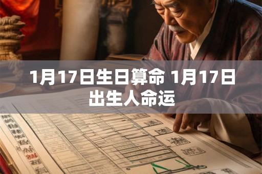 1月17日生日算命 1月17日出生人命运