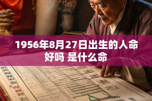 1956年8月27日出生的人命好吗 是什么命