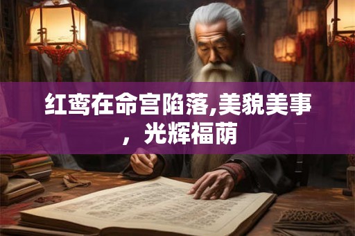 红鸾在命宫陷落,美貌美事，光辉福荫