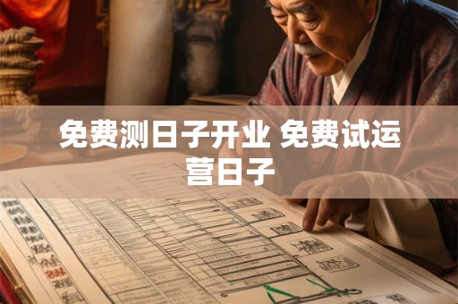 免费测日子开业 免费试运营日子