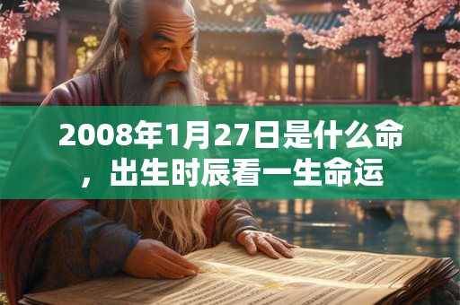 2008年1月27日是什么命，出生时辰看一生命运
