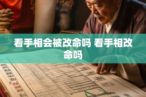 看手相会被改命吗 看手相改命吗