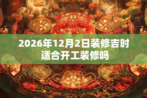 2026年12月2日装修吉时 适合开工装修吗