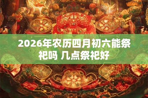 2026年农历四月初六能祭祀吗 几点祭祀好