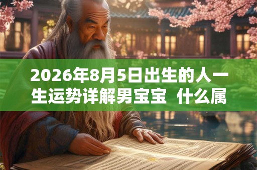 2026年8月5日出生的人一生运势详解男宝宝  什么属相