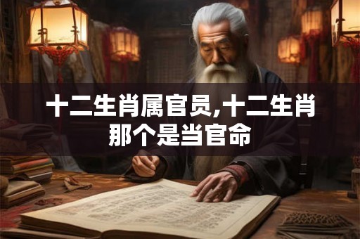 十二生肖属官员,十二生肖那个是当官命