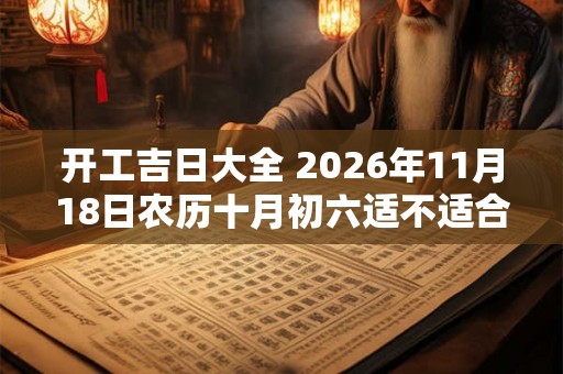 开工吉日大全 2026年11月18日农历十月初六适不适合举行开工仪式