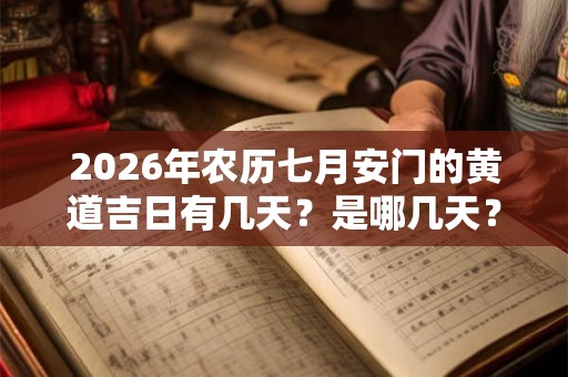 2026年农历七月安门的黄道吉日有几天？是哪几天？