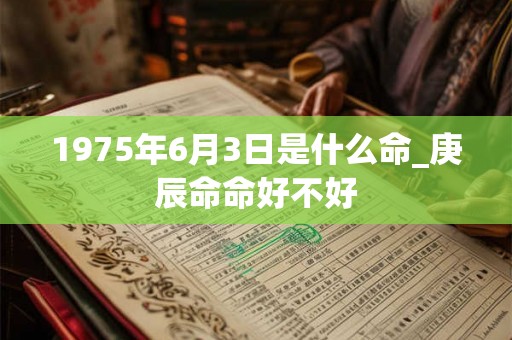 1975年6月3日是什么命_庚辰命命好不好
