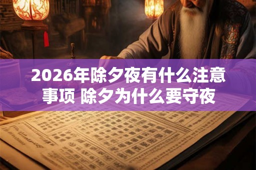 2026年除夕夜有什么注意事项 除夕为什么要守夜