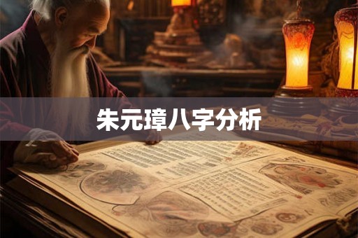 朱元璋八字分析 朱元璋八字分析