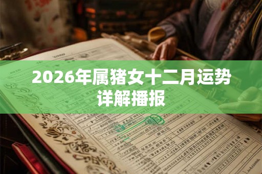 2026年属猪女十二月运势详解播报