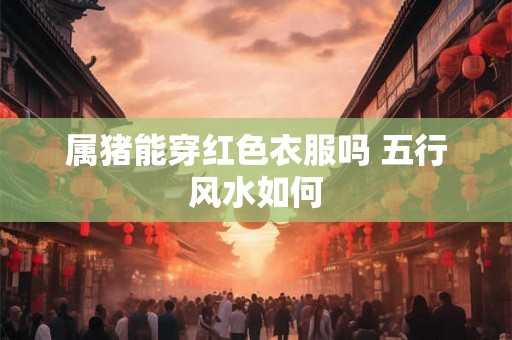 属猪能穿红色衣服吗 五行风水如何
