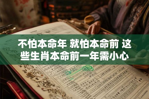 不怕本命年 就怕本命前 这些生肖本命前一年需小心 不怕本命年 就怕本命前 这些生肖本命前一年需小心