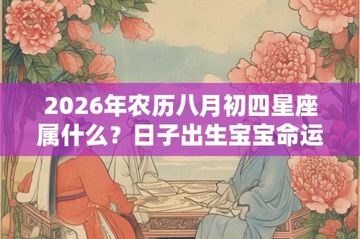 2026年农历八月初四星座属什么?日子出生宝宝命运? 2026年农历八月初四星座属什么?日子出生宝宝命运?