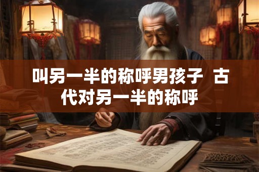 叫另一半的称呼男孩子  古代对另一半的称呼