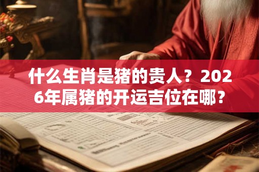 什么生肖是猪的贵人？2026年属猪的开运吉位在哪？