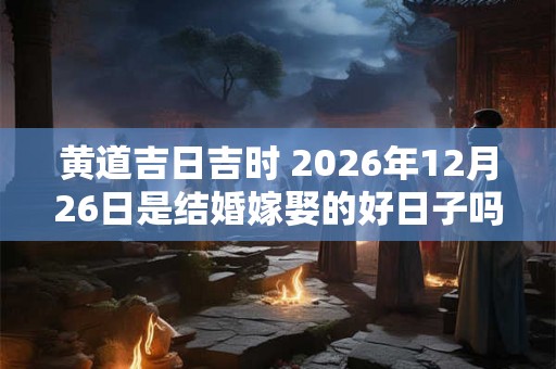 黄道吉日吉时 2026年12月26日是结婚嫁娶的好日子吗